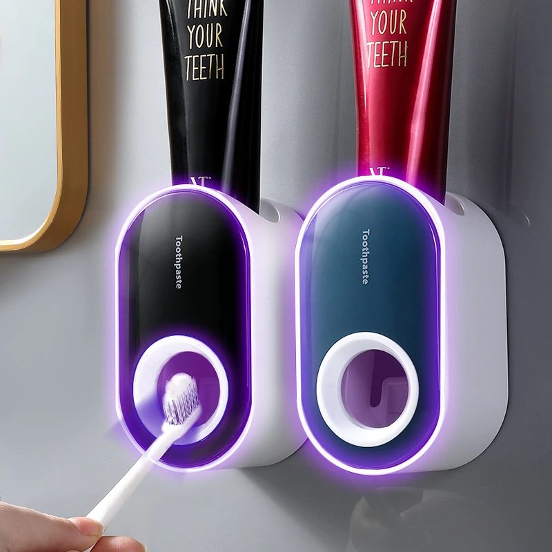 

Автоматический Дозатор зубной пасты, пыленепроницаемый настенный стенд, выдавливатель зубной пасты для ванной комнаты, наборы аксессуаров