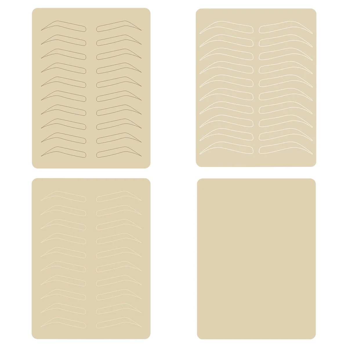 

4 листа, силиконовые листы для практики татуажа