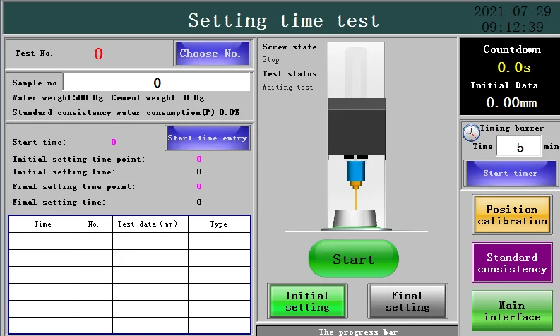 Прибор для измерения консистенции цемента тестер времени проникновения игла Vicat