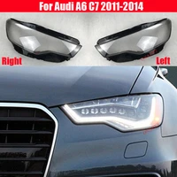 auto case headlamp caps for audi a6 c7 2011 2014 car front headlight lens cover lampshade lampcover head lamp light glass shell