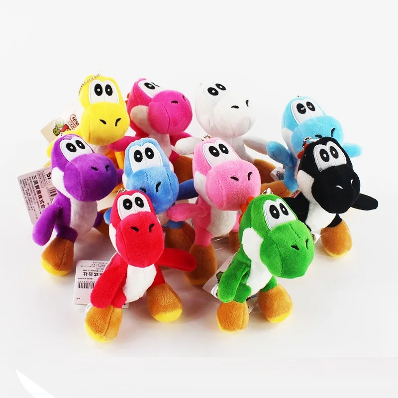 10 рисунков 18 см 1 шт. плюшевая игрушка-цепочка для телефона в стиле Super Mario Bros Yoshi