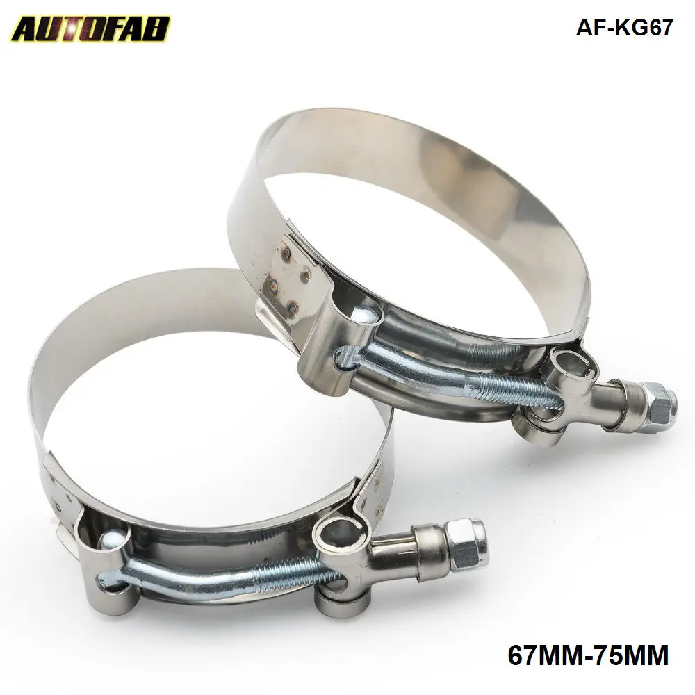 

2.5" INCH (67MM-75MM) SILICONE TURBO HOSE COUPLER T BOLT SUPER CLAMP KIT AF-KG67