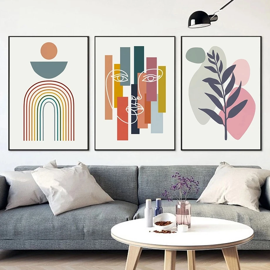 Геометрические абстрактные узоры иллюстрация скандинавские плакаты и принты