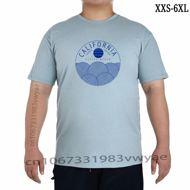 

Венеция пляж серфинга графика Мужская футболка Изображение большого роста футболка XXS-6XL