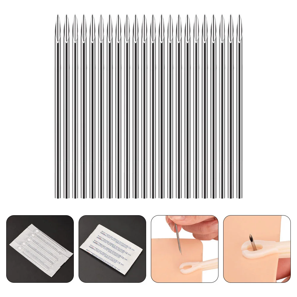 

100 pcs Stainless Steel Needles Body Needles Disposable Needles