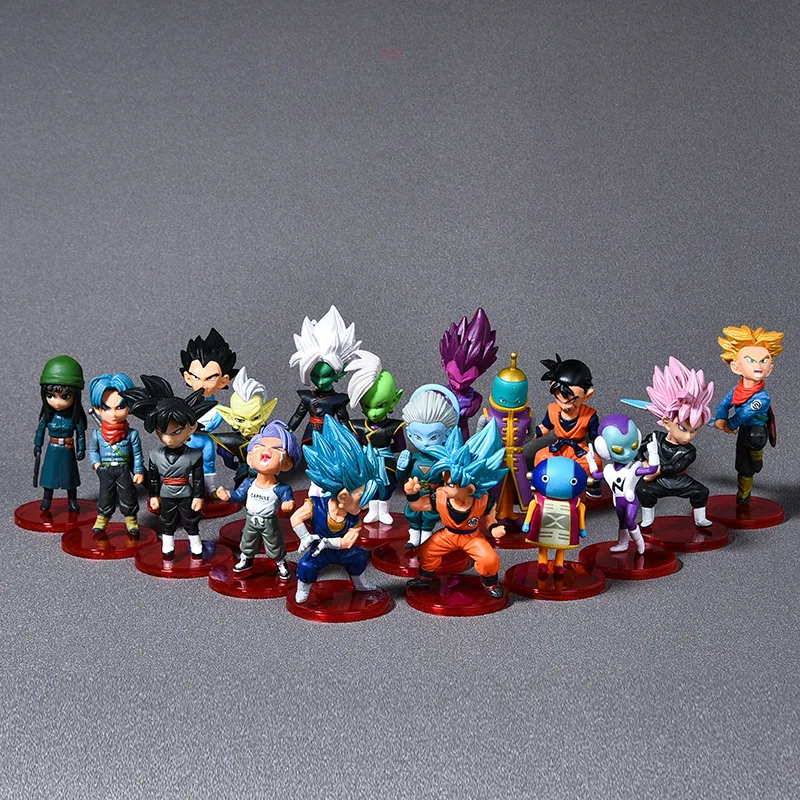 

New Dragon Ball Anime Collect Surroundings Figure Super Saiyan Goku Vegeta Trunks ROSE Mini Doll Model Toys Holiday Gift