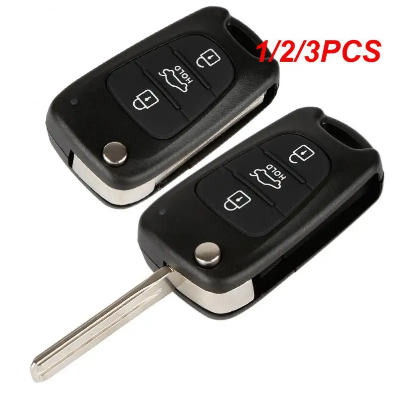 Kia Picanto Key Shell 1/2/3PCS Replacement Remote Car Key Shell 3 BT Flip Folding Key Case ...