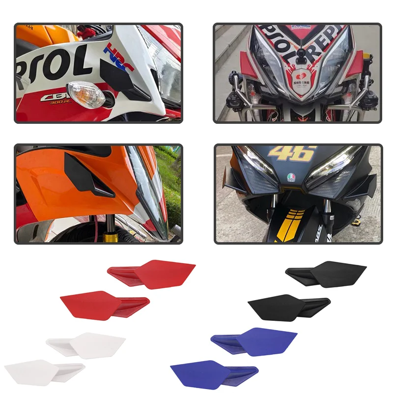 

Мотоциклетный аэродинамический Комплект крыльев Winglet, спойлер, аксессуары для мотоцикла Honda, Suzuki, Yamaha, Kawasaki, BMW