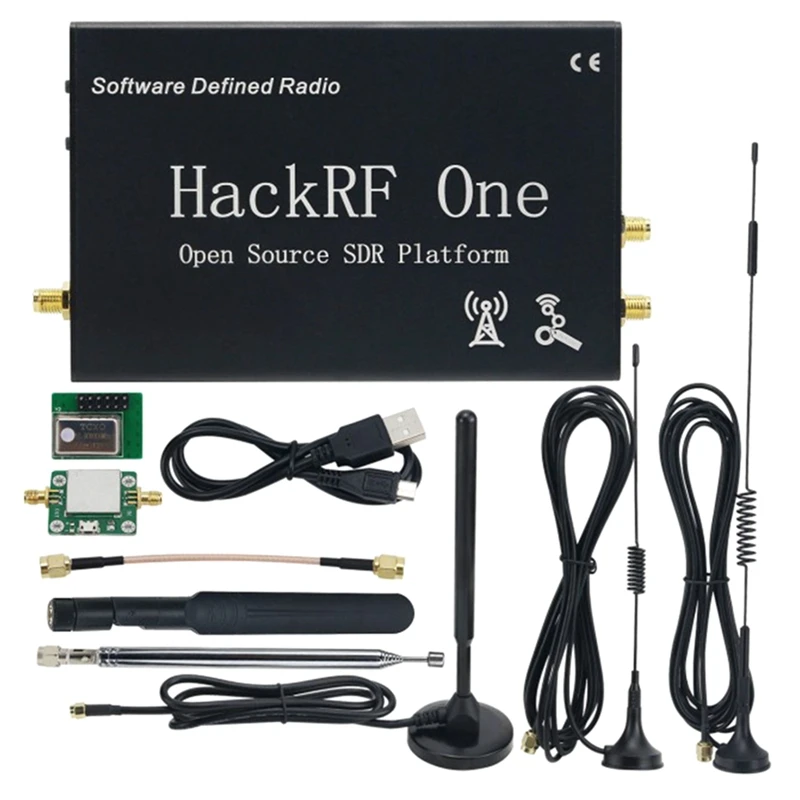 

1 МГц-6 ГГц для Hackrf One R9 V1.7.0 SDR программно определяемый радиоприемник в собранном черном корпусе с антеннами LNA, прочный и простой в использовании