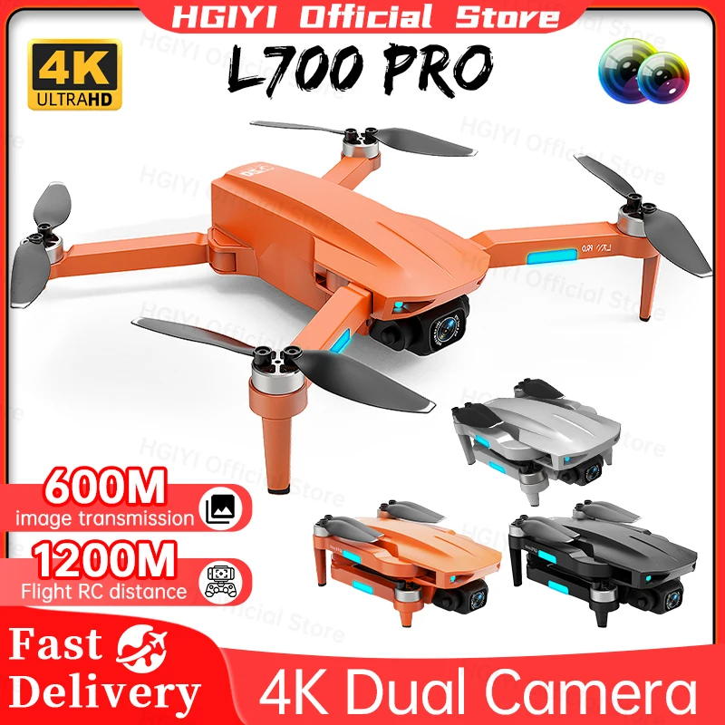 

Квадрокоптер HGIYI L700 PRO складной, 4K, GPS, FPV, HD