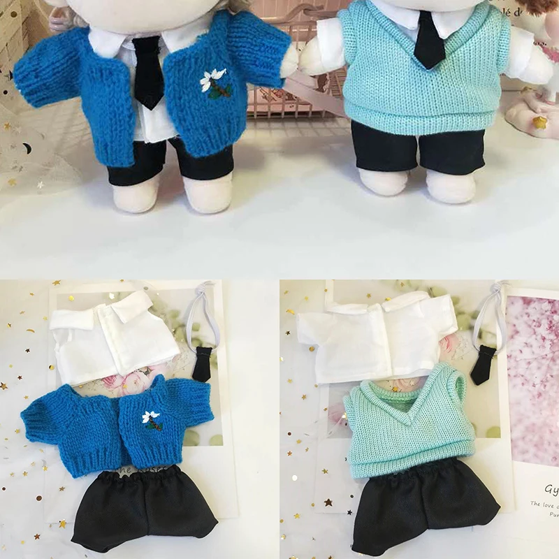 

Doll Clothes for 20cm Idol Dolls Accessories Plush Doll's Clothing Sweater Stuffed Toy Dolls Outfit for Korea Dolls