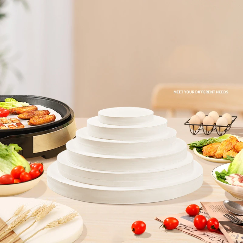 100 шт. круглая бумага для выпечки пергамента подкладка барбекю духовки картона