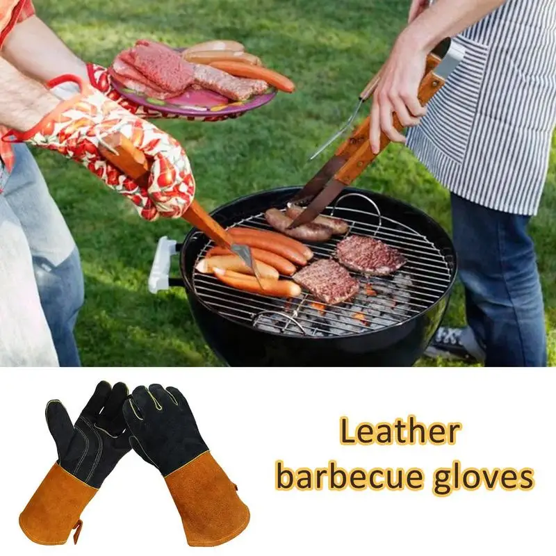 

Противоскользящие огнестойкие перчатки для микроволновой печи, экстремальные термостойкие перчатки для духовки, огнестойкие перчатки для барбекю, огнестойкие кухонные аксессуары