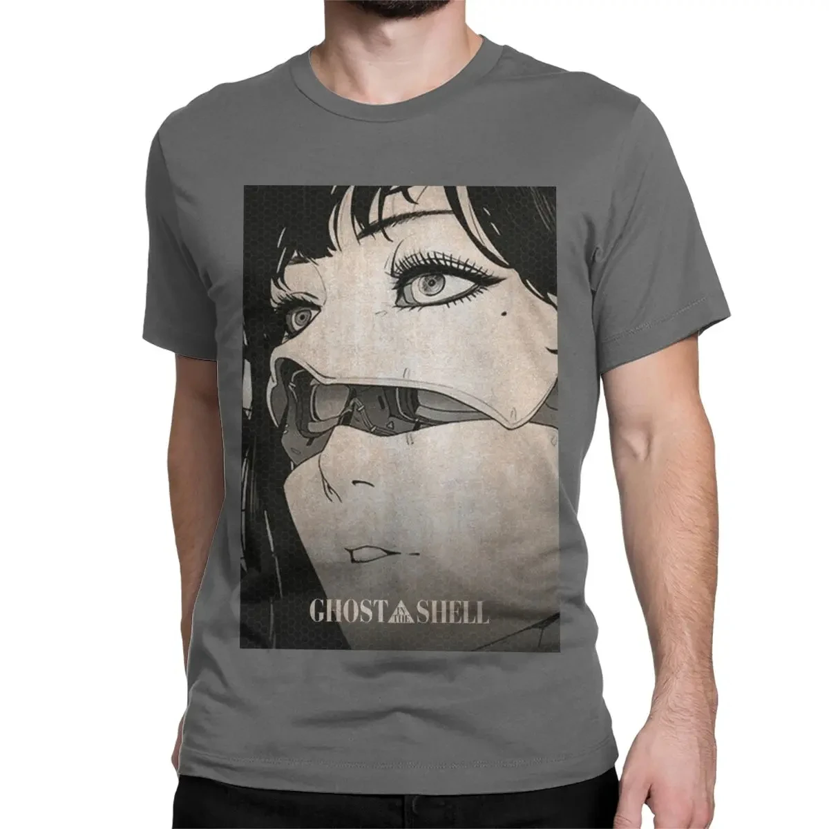 Ghost In The Shell Мужская женская футболка Забавная с коротким рукавом Футболка круглым