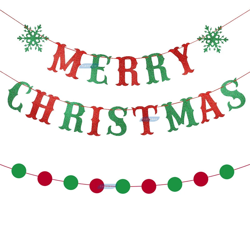 

Цветной бумажный подвесной флаг, Рождественское украшение, реквизит, баннеры в виде биты, товары для рождественской вечеринки, дня рождения