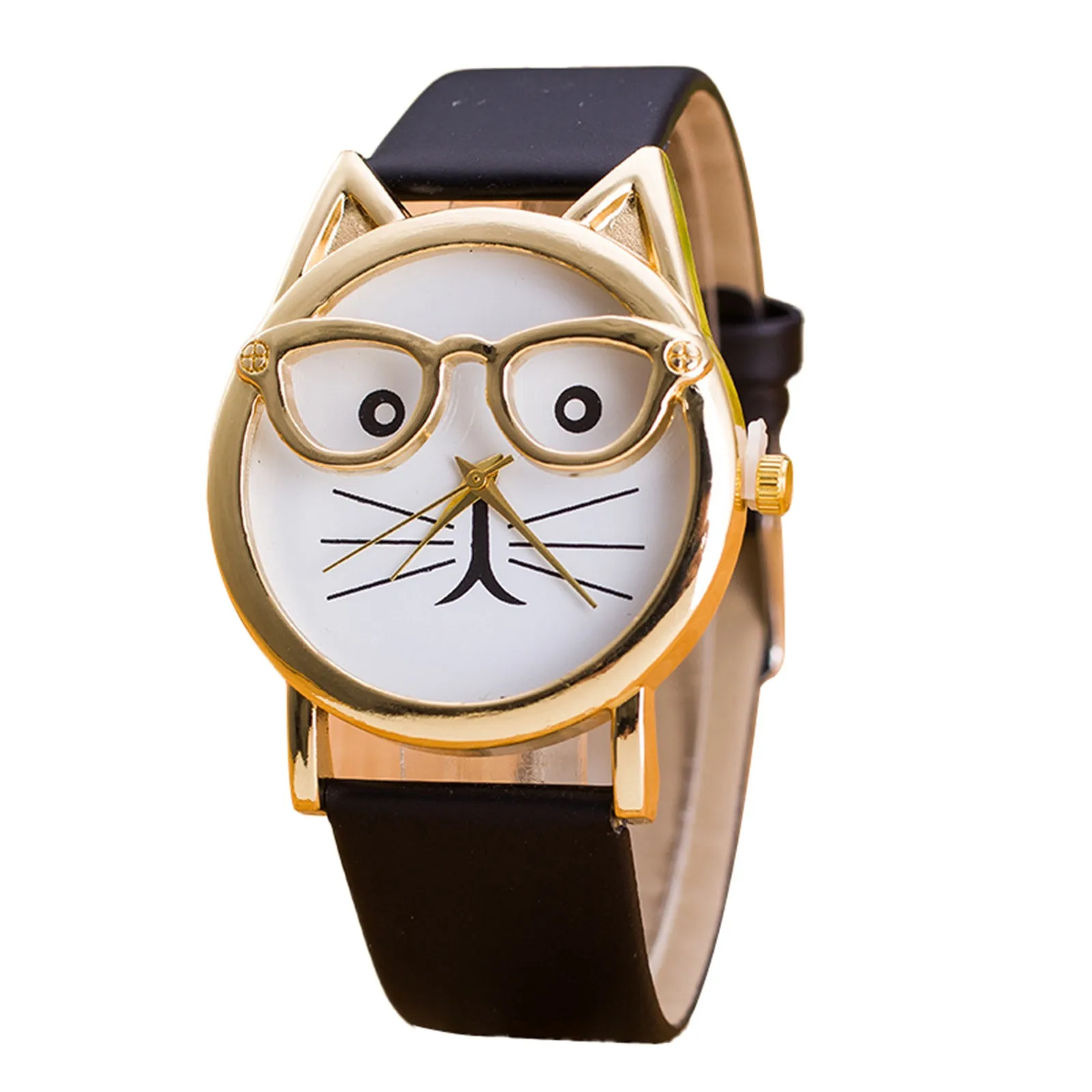 

Cats Glasses Dial Creative Design, Fashion Cute, For Women Slip on Watches for Women