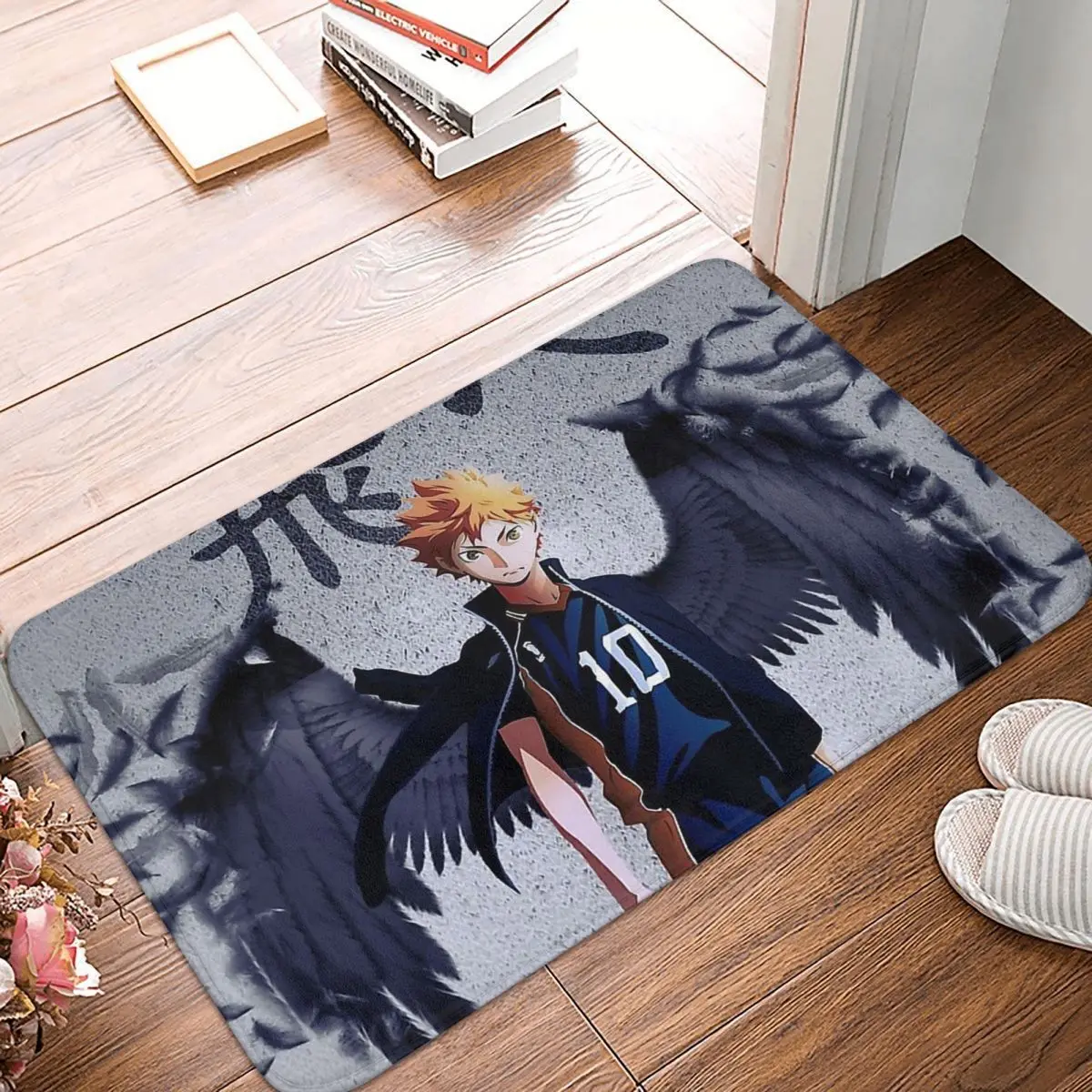 

Haikyuu Shoyo Hinata Tobio Kageyama Bath Non-Slip Carpet Fan Art Merch Living Room Mat Entrance Door Doormat Home Decor Rug