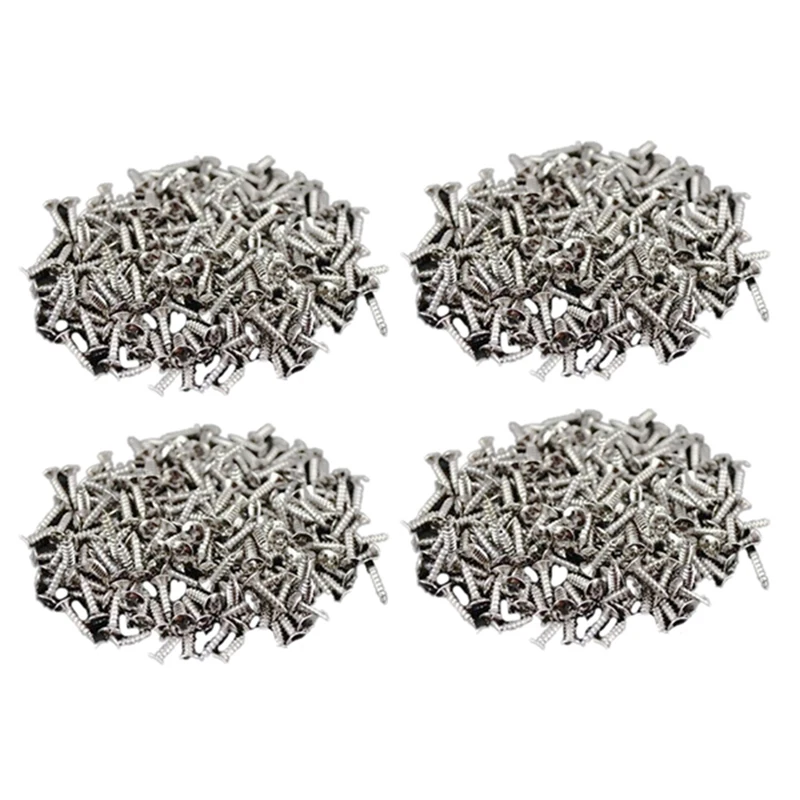 

400Pcs Guitar Pickguard Screws For Fender Strat/Tele Electric Guitar Bass Silver