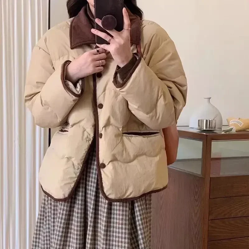 Женская парка вельветовое женское стеганое пальто короткая хлопковая куртка с