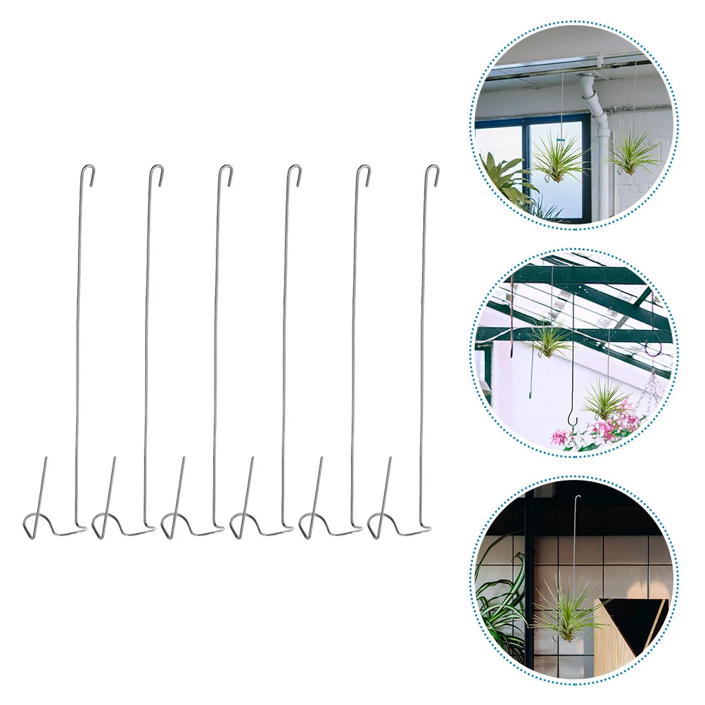 

6Pcs Hooks Iron Air Holder Air Pot Holder Air Wall Planter