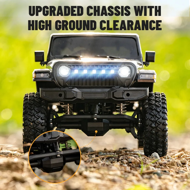 Фото JJRC 1:18 C8801 Pro Модель внедорожника Wrangler с имитацией реалистичного вождения, 2.4G, регулируемая скорость, 4WD, игрушка для детей №4