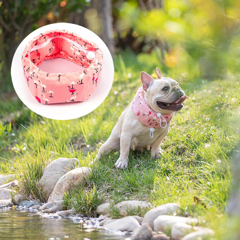 

Summer Pet Cooling Scarf Dog Cooling Ice Scarf Method Fighting Corgi Prevent Heat Stroke Fashion Cartoon Print Without Ice Pack