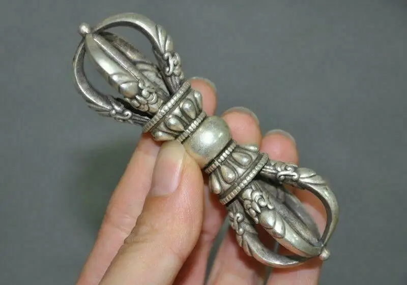 

Old Tibetan Tantra Buddhism Tibetan Silver Dorje Phurpa Pestle Vajra Exorcism FaQi