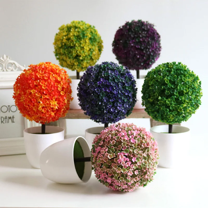 

Artificial Plant Bonsai High Simulated Plastic Green Plant Fake Bonsai Decorative Flower Potting