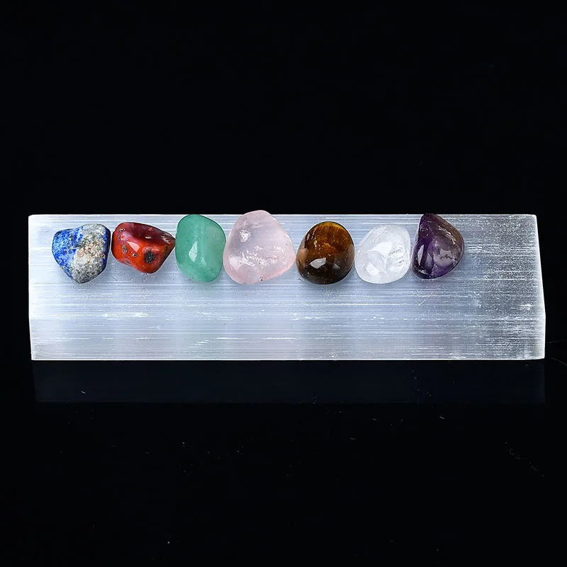 Natural Seven Crude Selenium Chakra Mineral Rod Irregular Wands Crystal Healing Point Specimen Shapes Crafted Stone Decor Home |