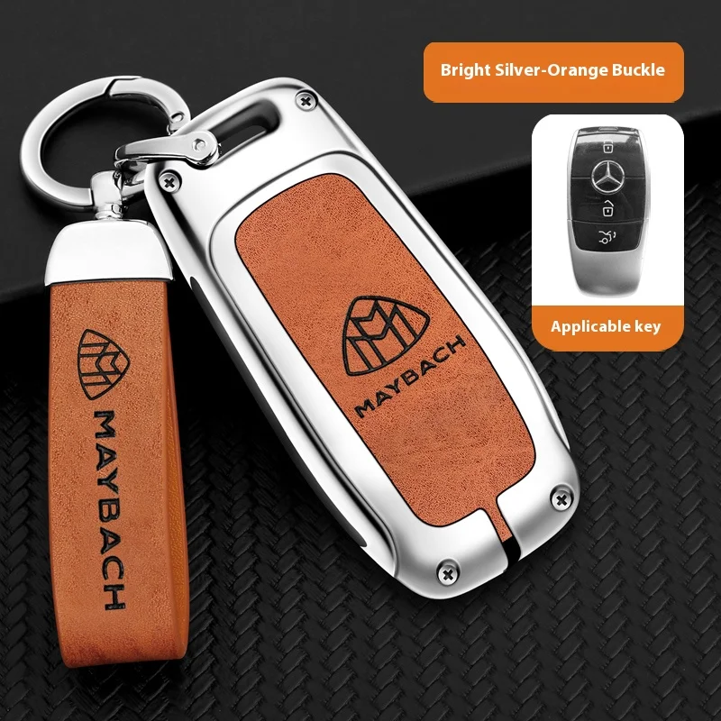 Автомобильный чехол для ключей из цинкового сплава из ТПУ для Maybach W222 S450 S560 S680 2018-2020 GLS53 GLS480 GLS600 2022, автомобильный брелок для ключей, металлический корпус ключа