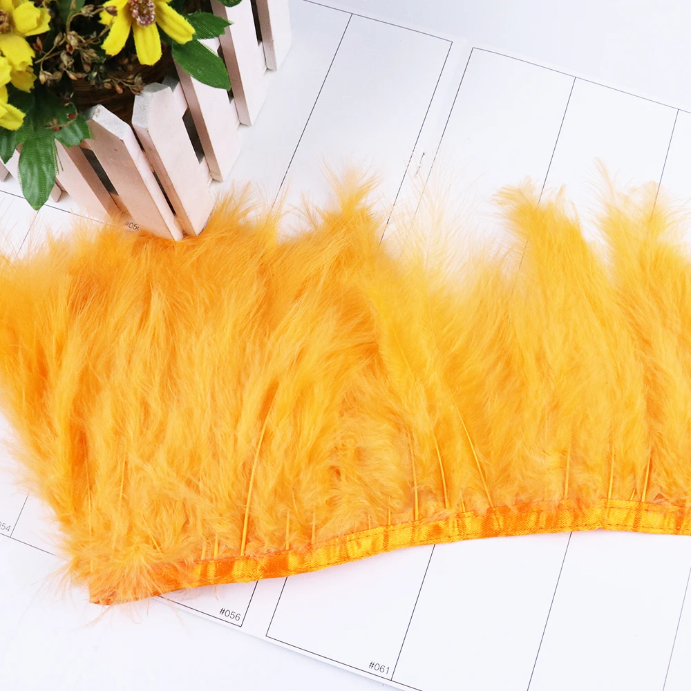 Разноцветная бахрома с турецкими перьями пушистая лента отделкой марабу 10-15 см