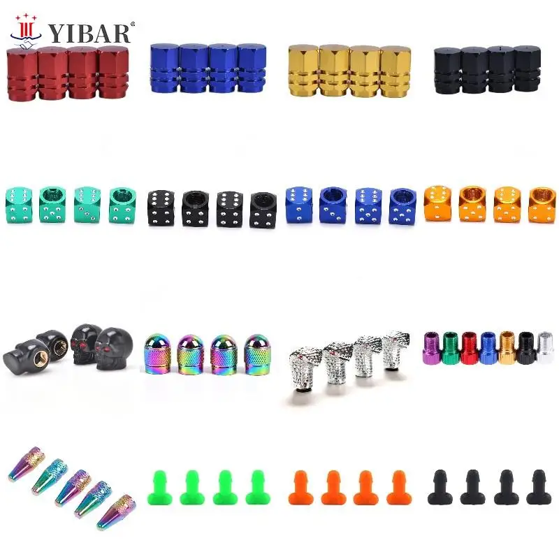 

4pcs Dice Shape Car Truck Wheel Tire Air Valve Stem Cover Dust Cap Bicycle Valve