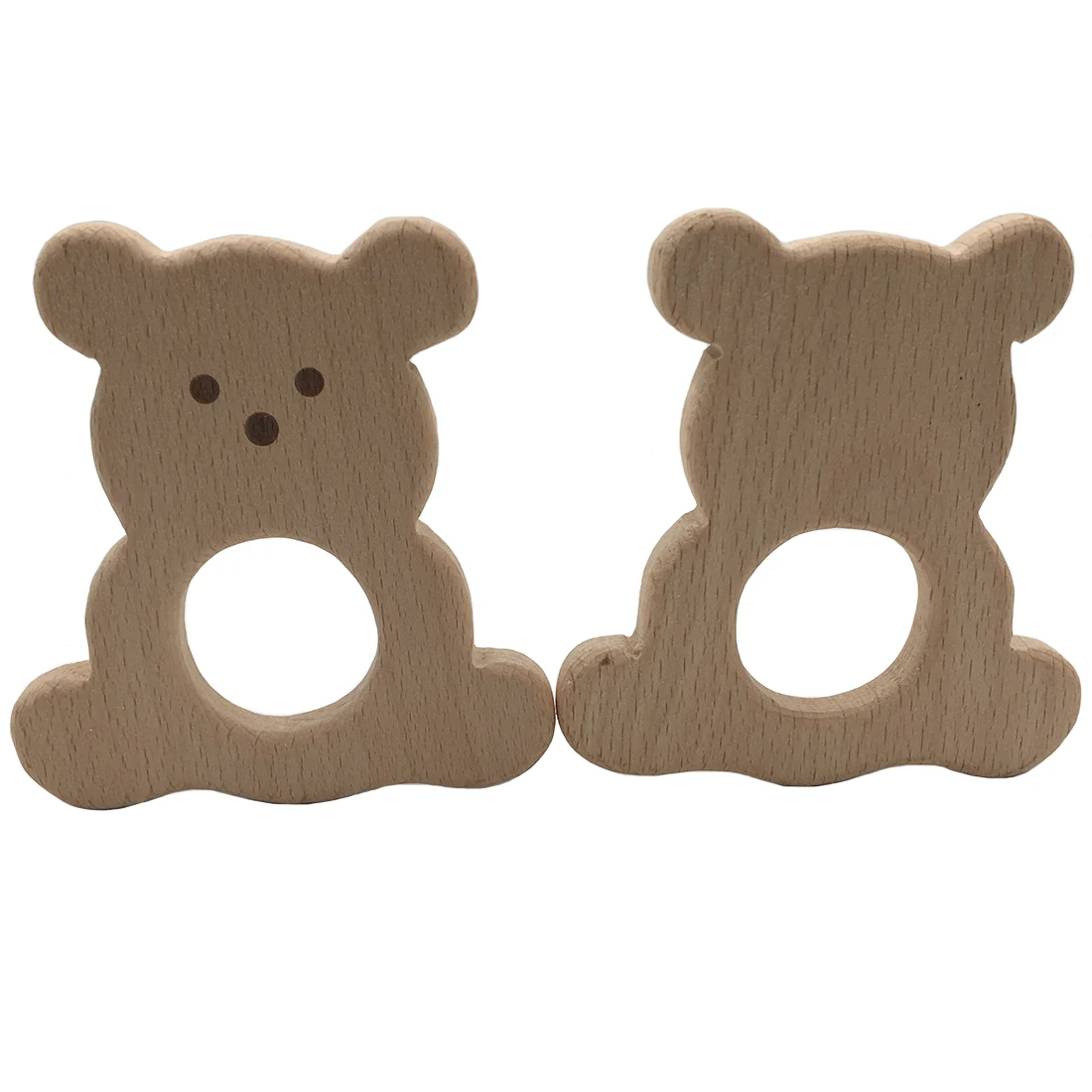ABCPICK 50 шт. Деревянные Подвески в виде медведя для кормления своими руками