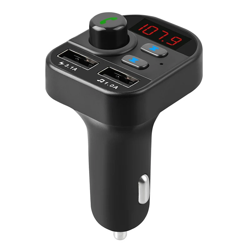 

Fm-передатчик Bluetooth 5,1 автомобильный беспроводной MP3 радиоадаптер автомобильный комплект зарядное устройство 2USB Автомобильная электроника Аксессуары для