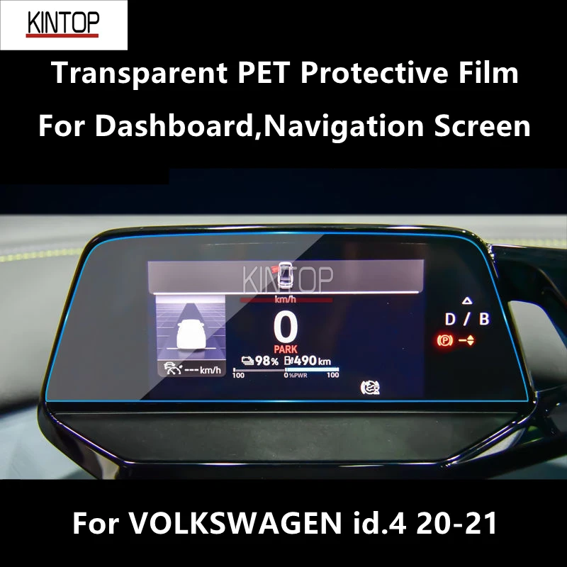 For VOLKSWAGEN id.4 20-21 Dashboard,Navigation Screen Transparent PET Protective Film Anti-scratch Repair Film Accessorie Refit