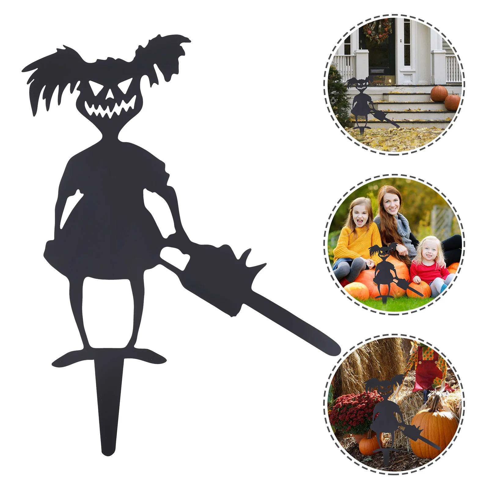 

Witch Stakes Garden Sign Stake Silhouette Signs for Scary Sign Outdoor Lawn Decor