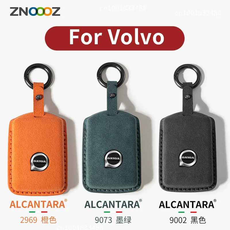 Leather alcantara Car Key Case Cover Shell Fob For Volvo XC40 XC60 S90 XC90 V90 T5 T6 T8 Auto Accessories