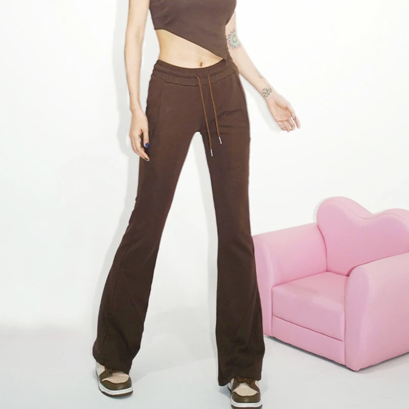Women Low Rise Flared Sweatpants With 