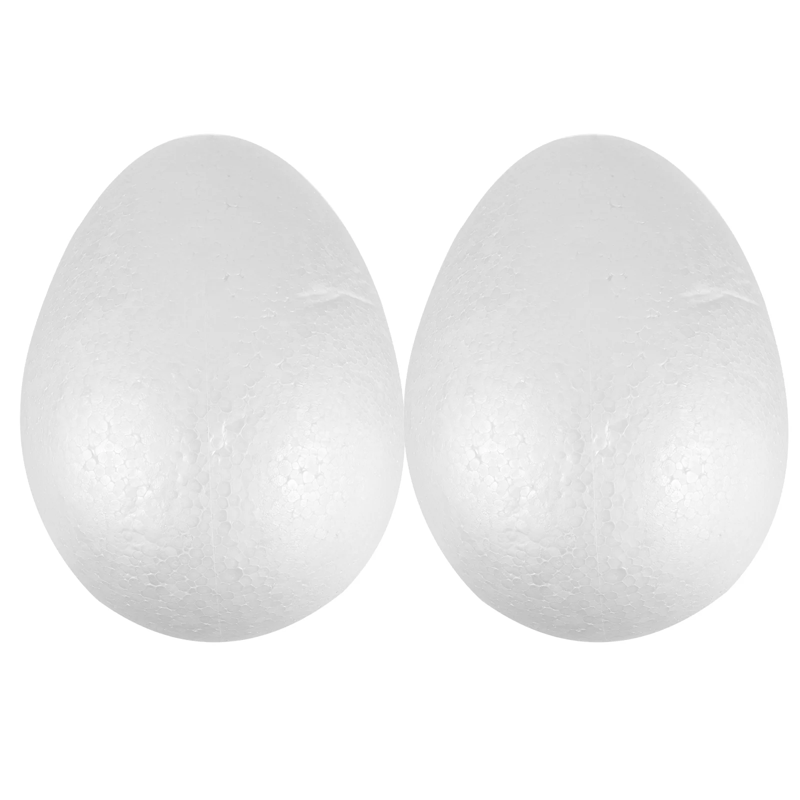 

2 Pcs Spring Decorations Outdoor Egg Foams Materials White Easter DIY Eggs Child Oil pan