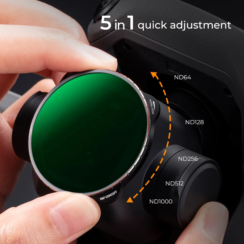 K&F Concept ND64-1000 DJI Mavic 3 Camera Lens Filters Variable ND HD Filter 6-10 Stop with 28 Layer Neutral Density