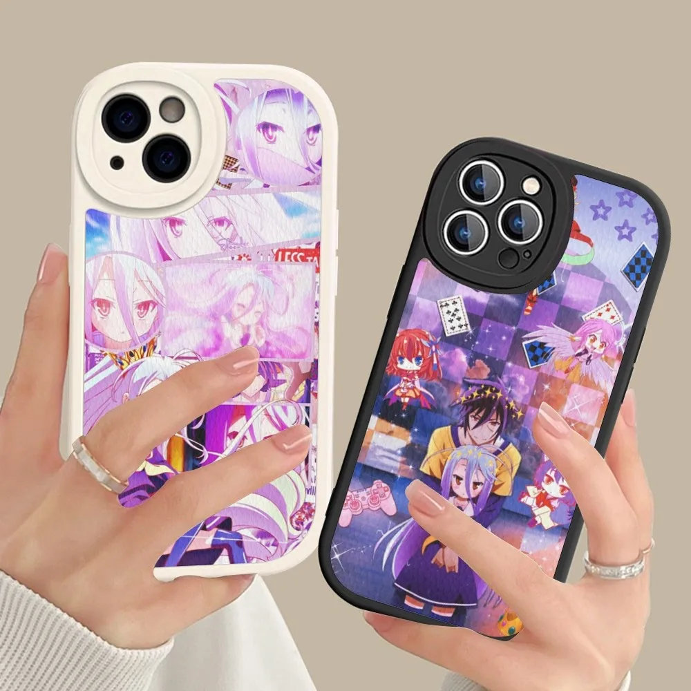 

No Game No Life Phone Case Hard Leather For iPhone 14 13 12 Mini 11 14 Pro Max Xs X Xr 7 8 Plus Fundas
