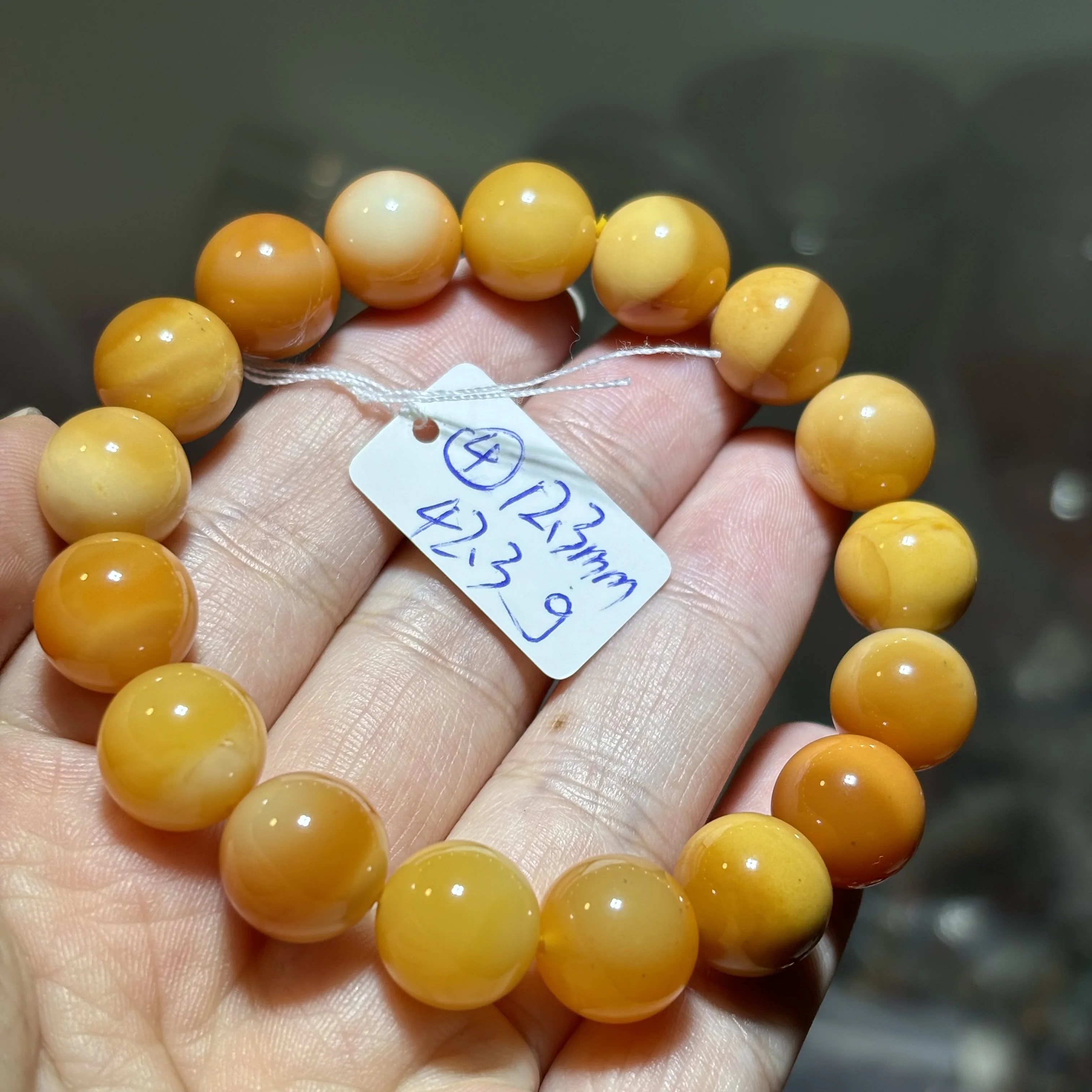 Natural Crystal Myanmar Topaz round Beads Bracelet Jewelry One Thing Picture