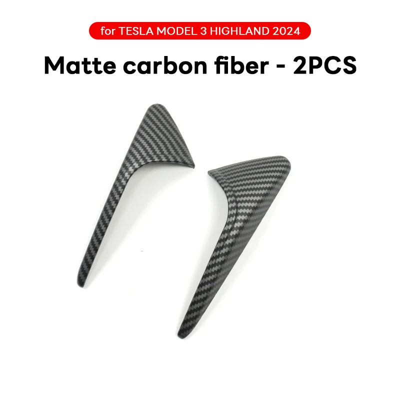 

Для Tesla Model Y Juniper Launch 2025 Model 3 Highland 2024, крышка боковой камеры, защита объектива, блестящий матовый узор из углеродного волокна