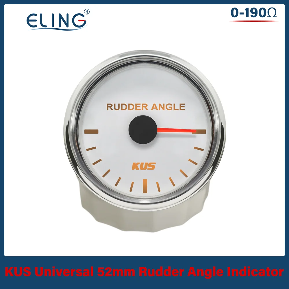 

KUS Universal Marine Boat Rudder Angle Indicator Gauge Sensor 52mm 85mm Dimension 0-190ohm Signal