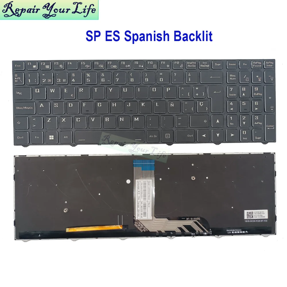 Клавиатура с подсветкой для Monster Abra A7 V12 V13 A5 V16 V17.1 .2 .3 .4 .5 Французский игровой