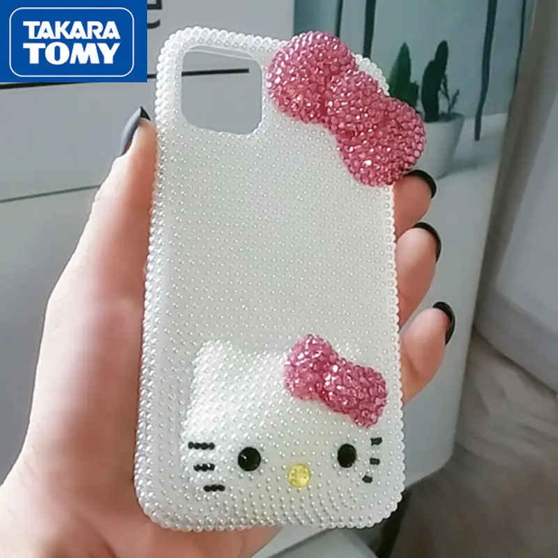 

TAKARA TOMY Hello Kitty for IPhone 13 13 Pro 13 Pro Max Leopard Print Phone Case for IPhone 12 Pro Max 11 Por Max XR Cute Cover