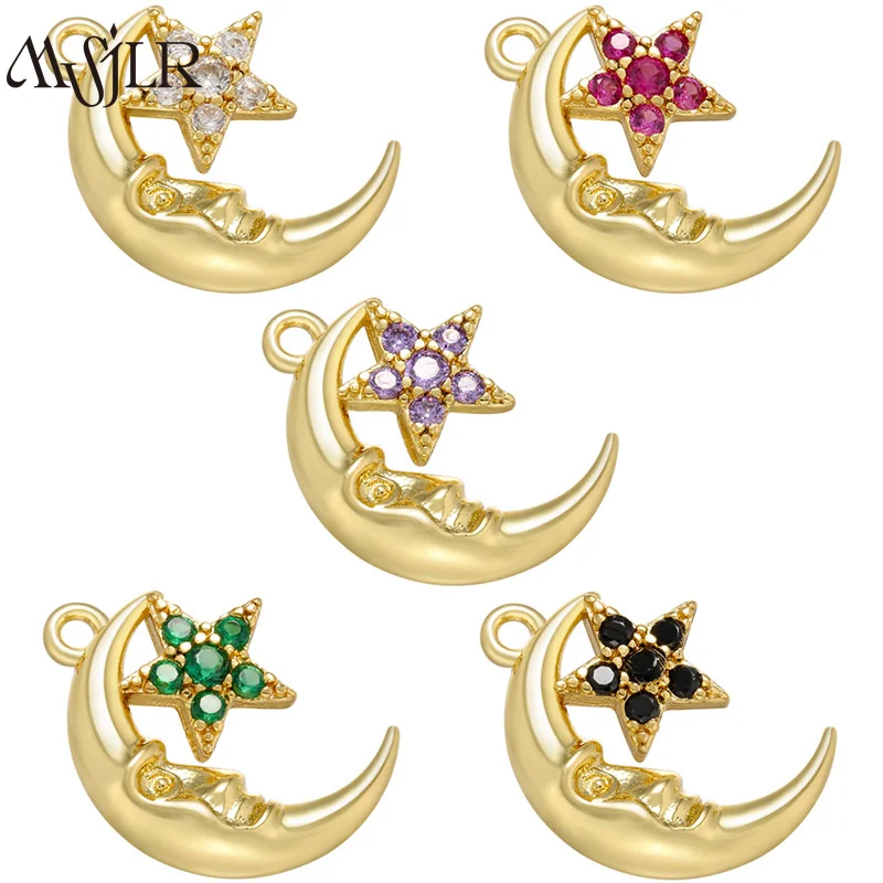 MVP-030 2023 горячий стиль микроциркон кулон со звездой и луной сделай сам бабочка