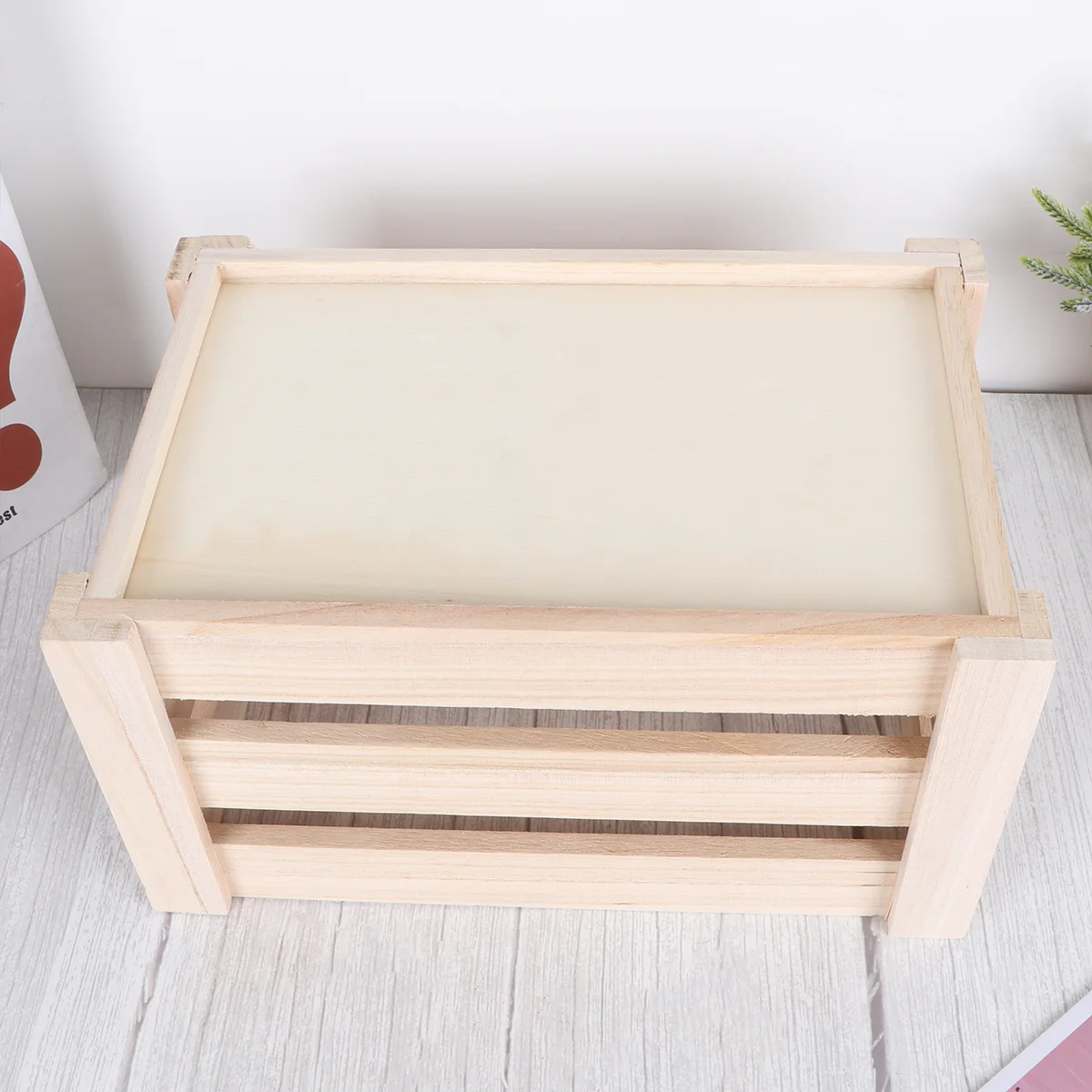 

Crates Storage Wood Wooden Box Crate Nesting Basket Bins Rustic Decorative Organizer Fruit Unfinished Shipping Desktop