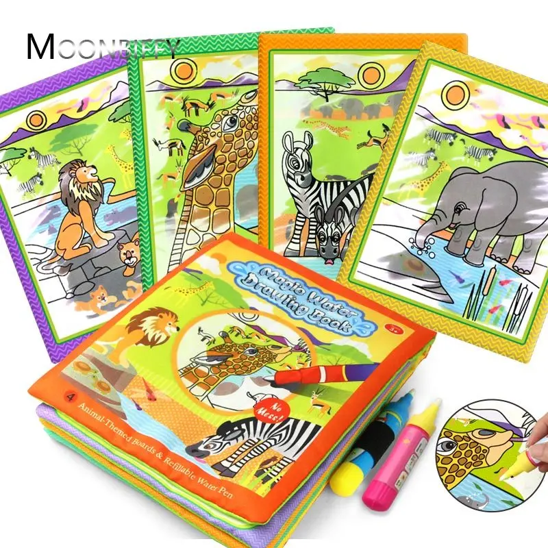 

Kids Water Painting Book Coloring Book Painting Board Children's Toys Early Education Puzzle Water Canvas Book Baby Cloth Book