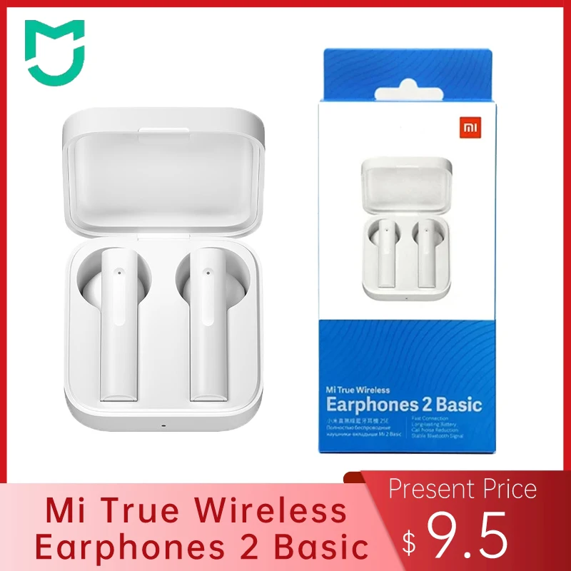 

MIJIA Xiaomi Global Version Mi True Wireless Earphones 2 Basic Bluetooth Headphones 5.0 Intelligent Touch Control Music Headsets